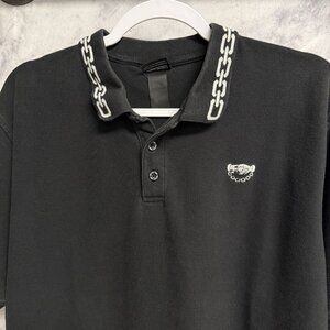 Lurking Class Polo Shirt Mens XL Black Short Sleeve Collared Embroidered
